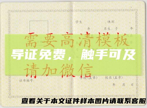 导证免费，触手可及