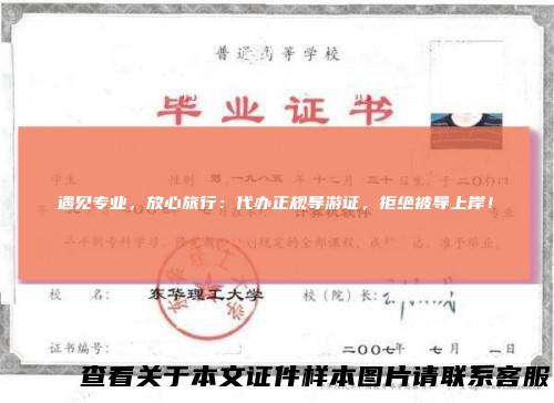 遇见专业，放心旅行：代办正规导游证，拒绝被导上岸！