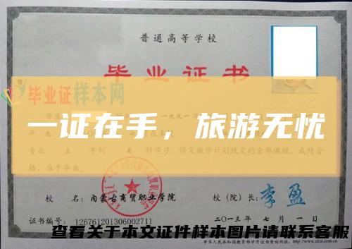 一证在手，旅游无忧