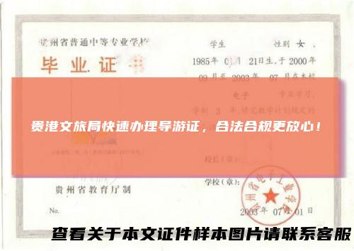 贵港文旅局快速办理导游证，合法合规更放心！