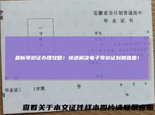 最新导游证办理攻略！快速解决电子导游证到期难题！