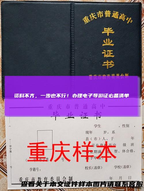 资料不齐，一步也不行！办理电子导游证必备清单