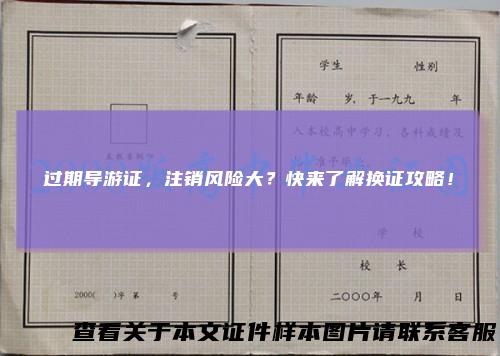 过期导游证，注销风险大？快来了解换证攻略！