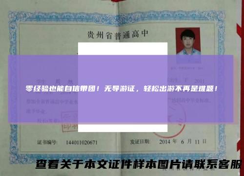 零经验也能自信带团！无导游证，轻松出游不再是难题！