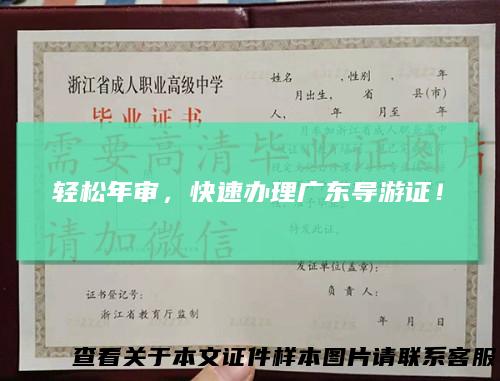 轻松年审，快速办理广东导游证！