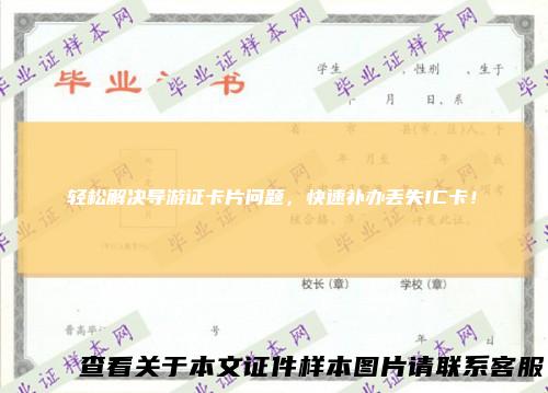 轻松解决导游证卡片问题，快速补办丢失IC卡！