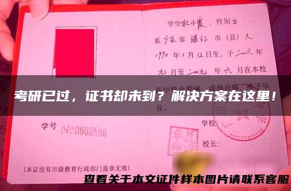 考研已过，证书却未到？解决方案在这里！