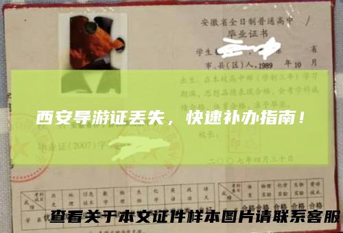 西安导游证丢失,快速补办指南!