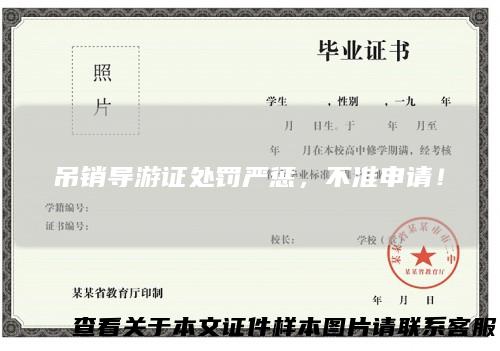 吊销导游证处罚严惩，不准申请！