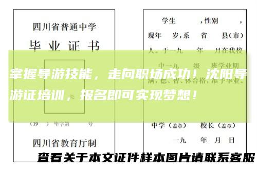 掌握导游技能，走向职场成功！沈阳导游证培训，报名即可实现梦想！