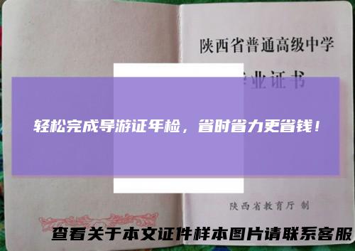 轻松完成导游证年检，省时省力更省钱！