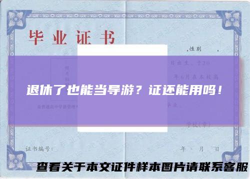 退休了也能当导游?证还能用吗!