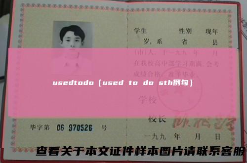 usedtodo（usedtodosth例句）