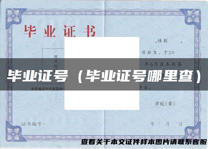 毕业证号（毕业证号哪里查）