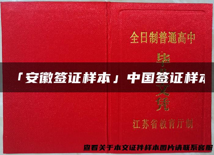 「安徽签证样本」中国签证样本