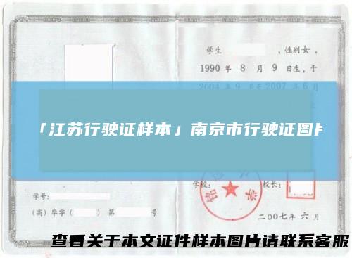 「江苏行驶证样本」南京市行驶证图片