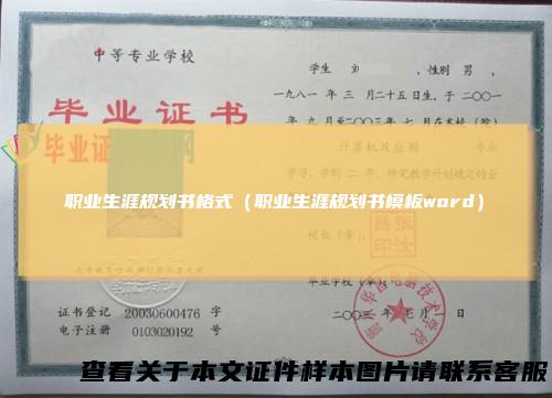 职业生涯规划书格式(职业生涯规划书模板word)