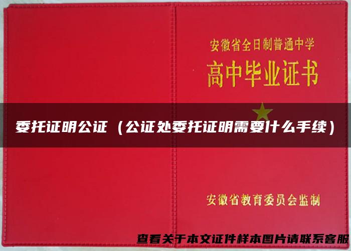 委托证明公证（公证处委托证明需要什么手续）