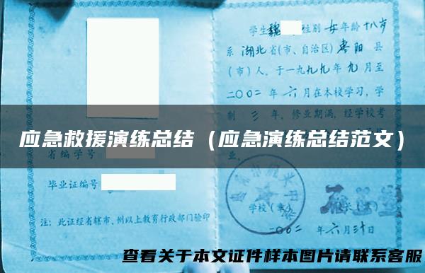 应急救援演练总结（应急演练总结范文）
