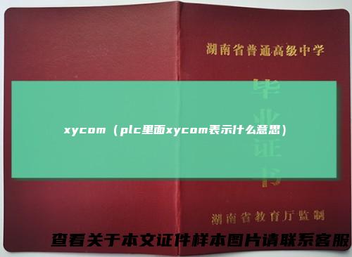 xycom（plc里面xycom表示什么意思）
