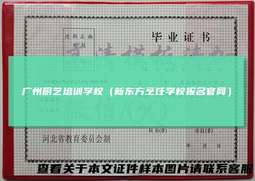 广州厨艺培训学校（新东方烹饪学校报名官网）