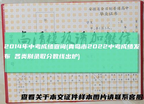 2014年中考成绩查询(青岛市2022中考成绩发布各类别录取分数线出炉)