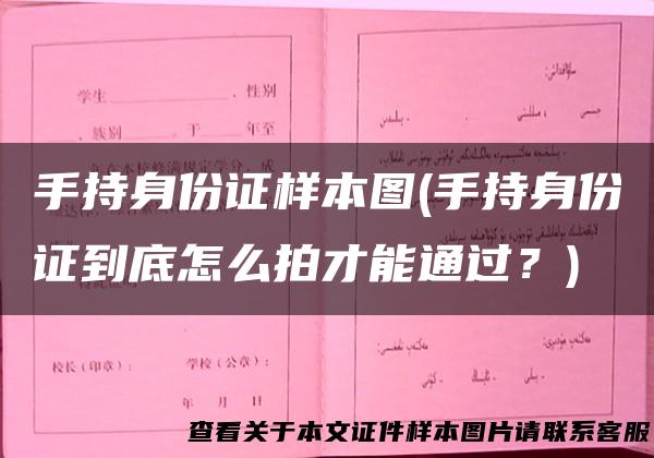 手持身份证样本图(手持身份证到底怎么拍才能通过？)