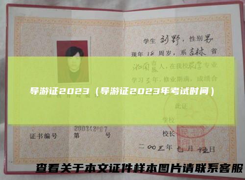 导游证2023（导游证2023年考试时间）