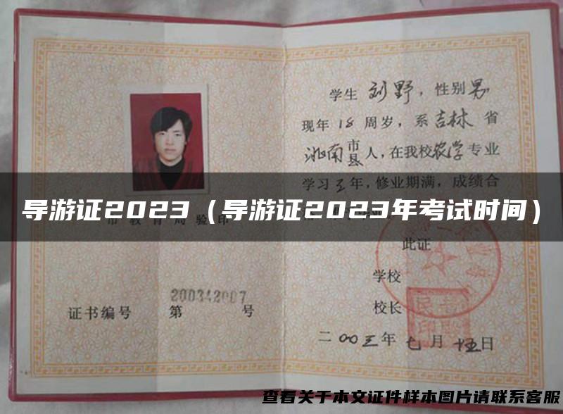 导游证2023（导游证2023年考试时间）