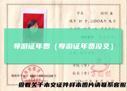 导游证年费（导游证年费没交）