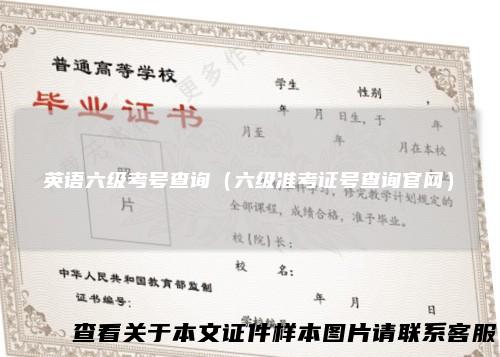 英语六级考号查询（六级准考证号查询官网）