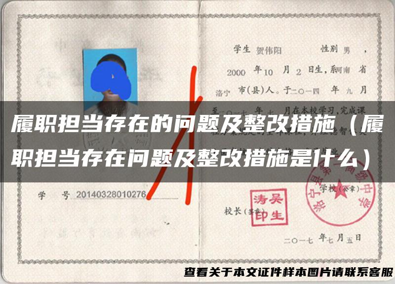 履职担当存在的问题及整改措施（履职担当存在问题及整改措施是什么）