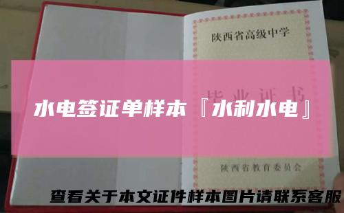 水电签证单样本『水利水电』