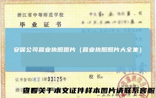 安保公司营业执照图片（营业执照照片大全集）