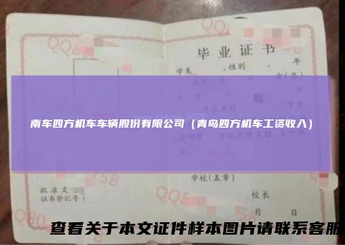 南车四方机车车辆股份有限公司（青岛四方机车工资收入）