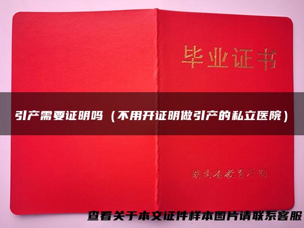 引产需要证明吗（不用开证明做引产的私立医院）