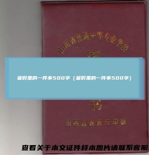 暑假里的一件事500字（暑假里的一件事500字）