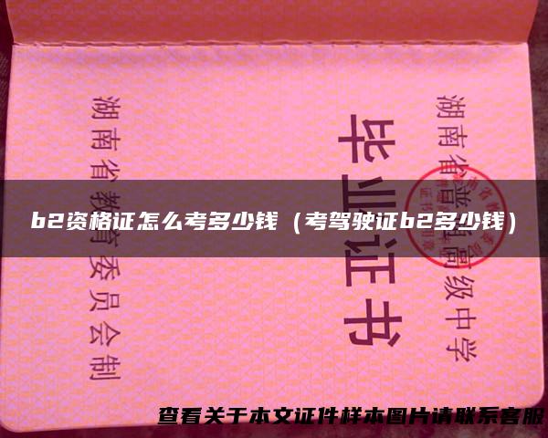 b2资格证怎么考多少钱（考驾驶证b2多少钱）