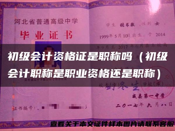 初级会计资格证是职称吗（初级会计职称是职业资格还是职称）