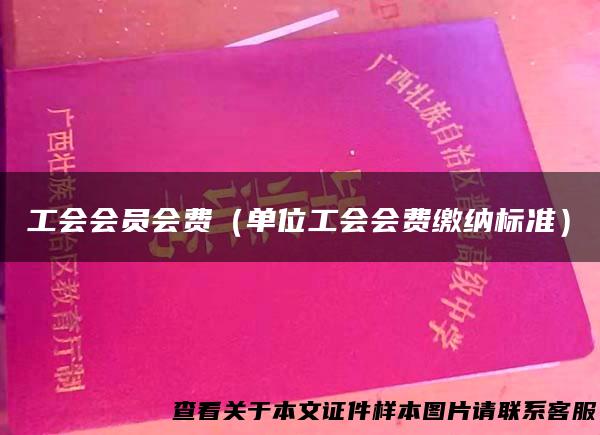 工会会员会费（单位工会会费缴纳标准）