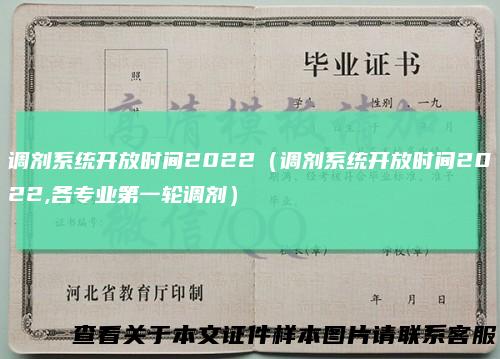 调剂系统开放时间2022(调剂系统开放时间2022,各专业第一轮调剂)