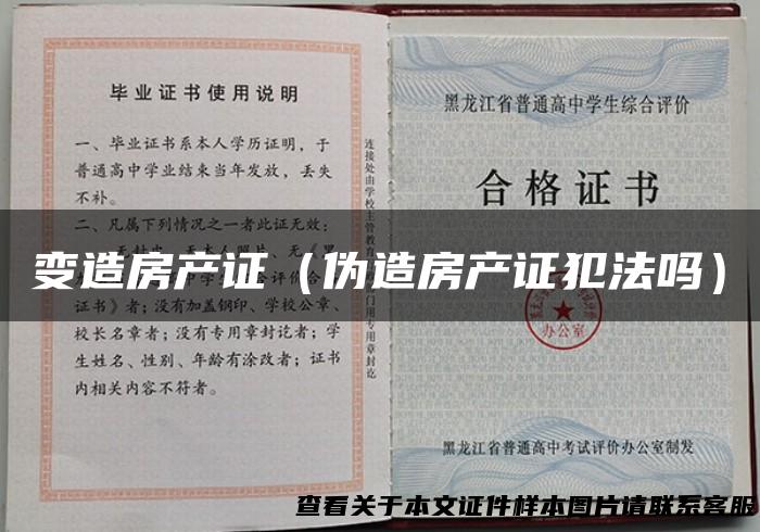 变造房产证（伪造房产证犯法吗）