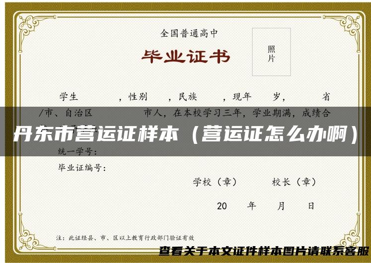 丹东市营运证样本（营运证怎么办啊）