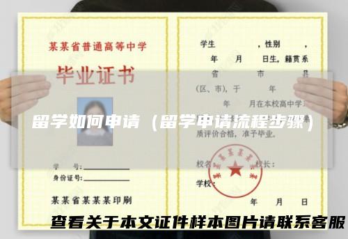 留学如何申请（留学申请流程步骤）