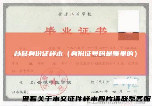 林县身份证样本（身份证号码是哪里的）