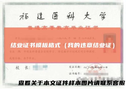结业证书模板格式（我的违章结业证）