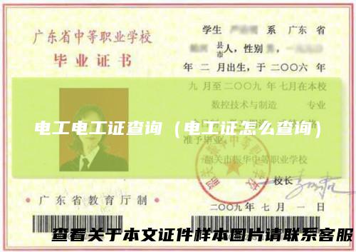 电工电工证查询（电工证怎么查询）