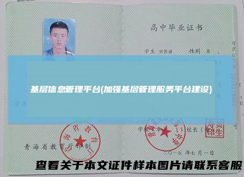 基层信息管理平台(加强基层管理服务平台建设)