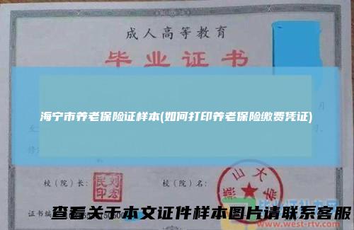 海宁市养老保险证样本(如何打印养老保险缴费凭证)