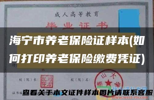 海宁市养老保险证样本(如何打印养老保险缴费凭证)